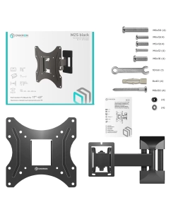 Купить Кронштейн для телевизора 17&quot;-43&quot; ONKRON M2S наклонно-поворотный, чёрный  в E-mobi