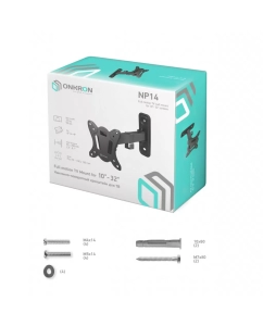 Купить Кронштейн для телевизора 10"-32" ONKRON NP14 наклонно-поворотный, чёрный  в E-mobi