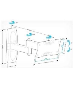 Купить Кронштейн для телевизора Holder LCDS-5064, 10-32&quot; White  в E-mobi
