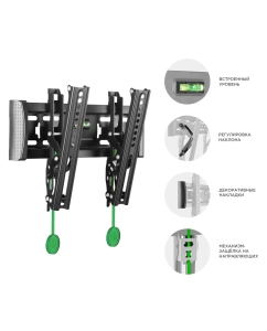 Купить Кронштейн для телевизора 17"-43" ONKRON TM4 наклонный, чёрный  в E-mobi