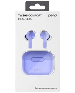 Купить Беспроводные наушники Pero TWS06 Purple  в E-mobi