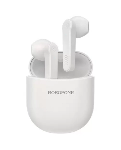 Купить Bluetooth наушники вкладыши с микрофоном Borofone BE49 Serenity TWS,  белые в E-mobi