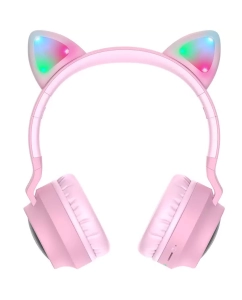 Купить Беспроводные наушники Hoco W27 Cat Ear - Розовые в E-mobi