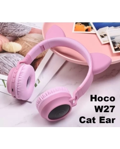 Купить Беспроводные наушники Hoco W27 Cat Ear - Розовые  в E-mobi