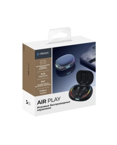 Купить Беспроводные наушники Deppa Air Play, TWS, ENC, BT5.3 Black (44197) в E-mobi