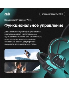 Купить Беспроводные наушники ZDK Openear Wave Blue (openearwaveblue)  в E-mobi