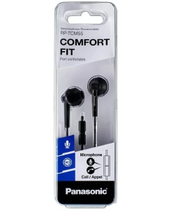 Купить Гарнитура PANASONIC RP-TCM55GC-K, 3.5 мм, вкладыши, черный  в E-mobi