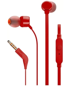 Купить Гарнитура JBL Tune 110, 3.5 мм, вкладыши, красный [jblt110red] в E-mobi