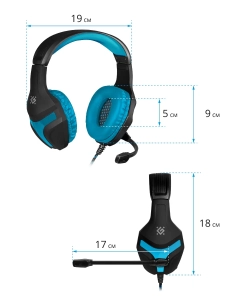 Купить Игровые наушники с микрофоном Defender Scrapper 500 синий + черный  в E-mobi