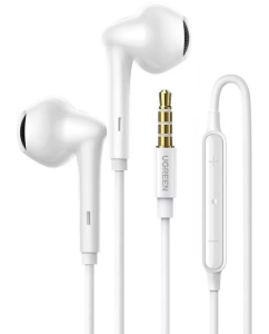 Купить Наушники проводные UGREEN EP101 (60692) Wired Earphones with 3.5mm Plug. Цвет: белый в E-mobi