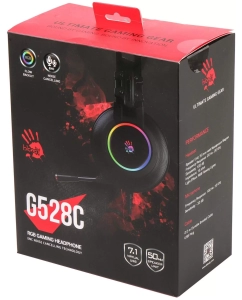 Купить Гарнитура A4Tech Bloody G528C, игровая, для компьютера, мониторные, черный  в E-mobi