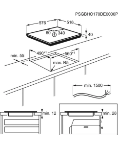 Купить Встраиваемая варочная панель электрическая Electrolux EHF6240XXK черный, серебристый  в E-mobi