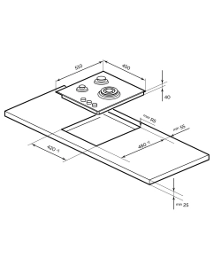 Купить Встраиваемая варочная панель газовая LEX GVG 434 BBL черный  в E-mobi
