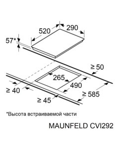 Купить Встраиваемая варочная панель индукционная MAUNFELD CVI292WH белый  в E-mobi