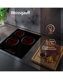 Купить Встраиваемая варочная панель электрическая Weissgauff HV 430 BS черный  в E-mobi