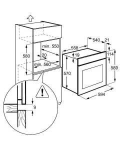 Купить Встраиваемый электрический духовой шкаф Electrolux EZB53410AX Silver/Black  в E-mobi