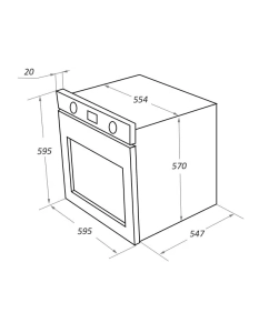 Купить Встраиваемый электрический духовой шкаф  MAUNFELD EOEM.769S1  в E-mobi