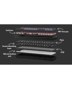 Купить Проводная/беспроводная игровая клавиатура Keychron K6 Pro Black (K6P-J1)  в E-mobi