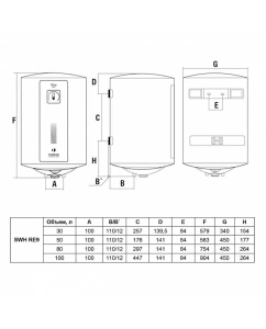 Купить Водонагреватель накопительный Timberk Gio SWH RE9 30 V  в E-mobi