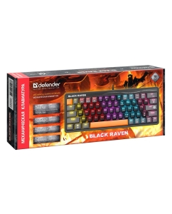 Купить Проводная игровая клавиатура Defender Black Raven GK-417 Black (45417)  в E-mobi