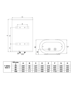 Купить Водонагреватель накопительный Timberk T-WSS100-N30-V 100л  в E-mobi