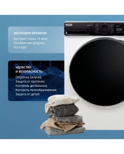 Купить Стиральная машина Delonghi DWM 724 VI ALICIA белый, черный  в E-mobi