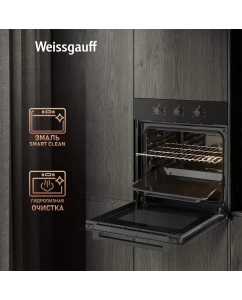 Купить Встраиваемый электрический духовой шкаф Weissgauff EOM 266 черный  в E-mobi