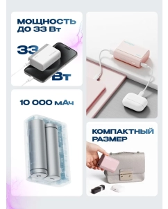 Купить Внешний аккумулятор Power Bank Cuktech PB100 Grey 10000 мАч  в E-mobi