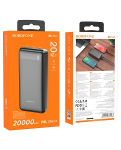 Купить Внешний аккумулятор Borofone, BJ19A 20000mAh, черное  в E-mobi
