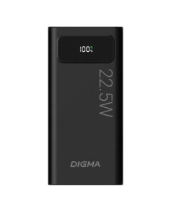 Купить Внешний аккумулятор (Power Bank) Digma DGPF20A, 20000мAч, черный [dgpf20a22pbk] в E-mobi
