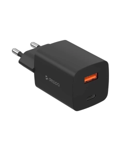 Купить Сетевое зарядное устройство Deppa 11436 отсутствует 1x USB Type A, 1xUSB Type-C 3 А черный  в E-mobi