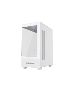 Купить Корпус компьютерный Powercase Vision Micro M Tempered Glass White CVMMW-L0  в E-mobi