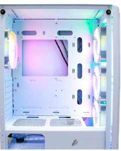 Купить Корпус компьютерный 1stPlayer FIREBASE X4 (X4-WH-4F1-W) White  в E-mobi