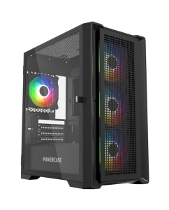 Купить Корпус компьютерный Powercase Alisio Micro X4B V2 (CAMCXB-A4) черный в E-mobi