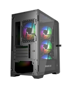 Купить Корпус компьютерный Powercase Alisio Micro X4B V2 (CAMCXB-A4) черный  в E-mobi