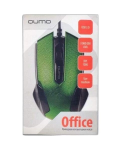 Купить Мышь QUMO Office M14 Green/Black  в E-mobi