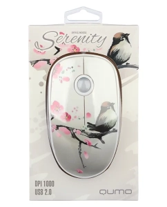 Купить Проводная мышь QUMO Office M43 Serenity белый, розовый  в E-mobi