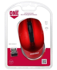 Купить Беспроводная мышь SmartBuy ONE 332AG Red (SBM-332AG-R)  в E-mobi