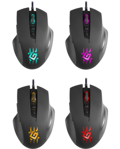 Купить Проводная игровая мышь Defender Wolverine GM-700L RGB черный  в E-mobi