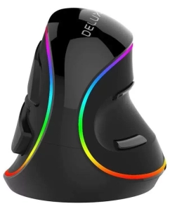 Купить Вертикальная мышь Delux KM-M618 Plus Black в E-mobi