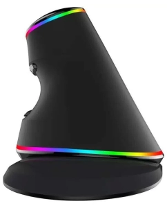 Купить Вертикальная мышь Delux KM-M618 Plus Black  в E-mobi