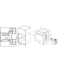 Купить Встраиваемый электрический духовой шкаф HotPoint FE9 834 JH IX серебристый, черный  в E-mobi