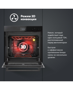 Купить Встраиваемый электрический духовой шкаф Simfer ICON B6ES89020 Silver/Black  в E-mobi