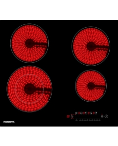 Купить Встраиваемая варочная панель электрическая RENOVA TC-466L1BS1 черный  в E-mobi