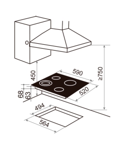 Купить Встраиваемая варочная панель электрическая Haier HHY-C64DVB черный  в E-mobi