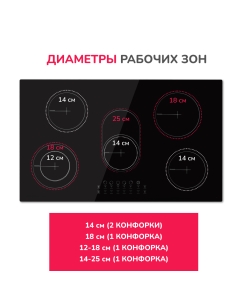 Купить Встраиваемая варочная панель электрическая Simfer H90D15B072 черный  в E-mobi