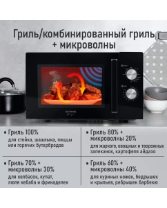 Купить Микроволновая печь с грилем StingRay ST-MW150A черный  в E-mobi