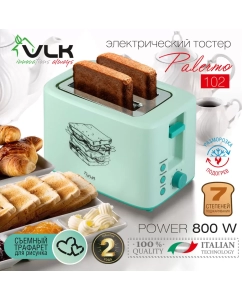 Купить Тостер VLK Palermo-102 green  в E-mobi