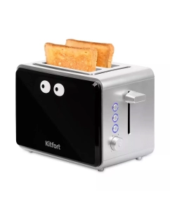 Купить Тостер KitFort КТ-2065 черный/серебристый в E-mobi