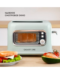 Купить Тостер GALAXY LINE GL2914 зеленый в E-mobi